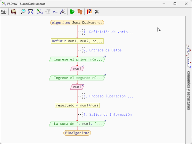 Algoritmo para Sumar Dos Números Enteros en PSeInt
